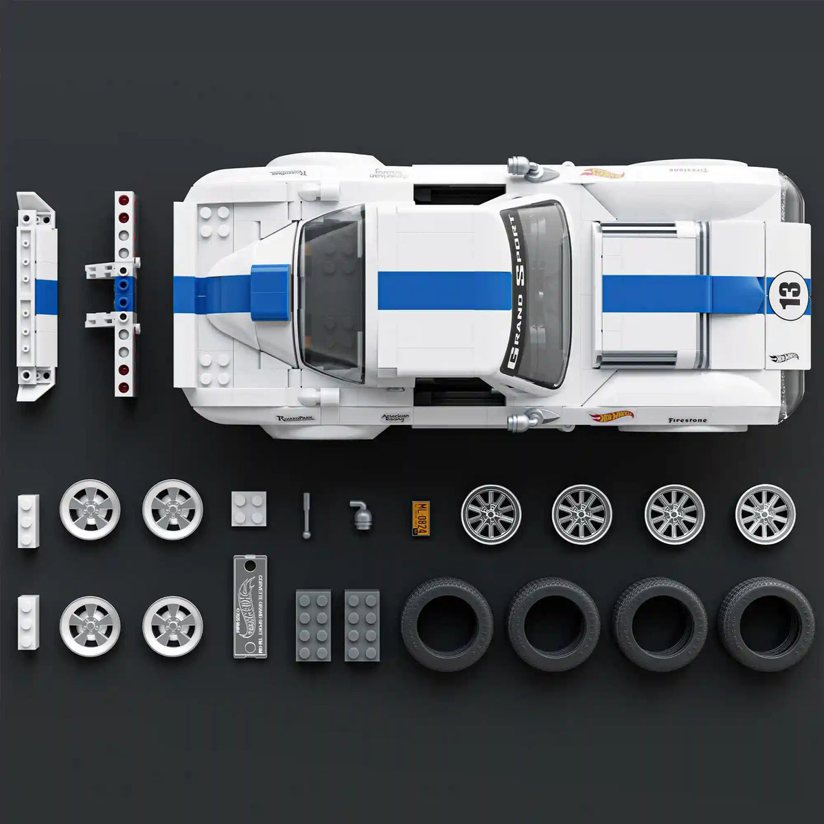 Mattel Brick Shop Hot Wheels Corvette Grand Sport Building Set