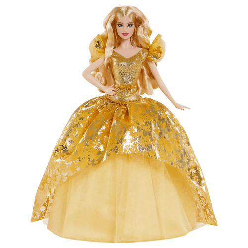 2020 Holiday Barbie Doll, Blonde Long Hair