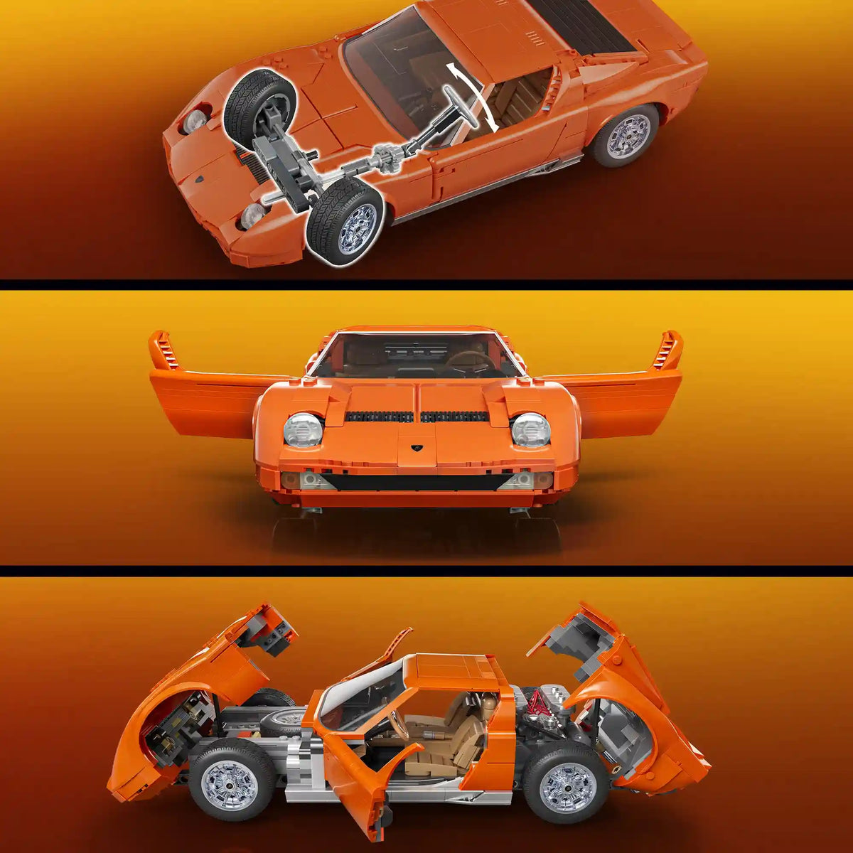 Mattel Brick Shop Hot Wheels Lamborghini Miura P400 SV Collectible Building Set