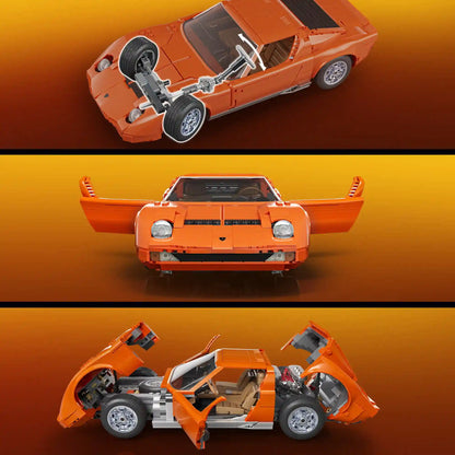 Mattel Brick Shop Hot Wheels Lamborghini Miura P400 SV Collectible Building Set
