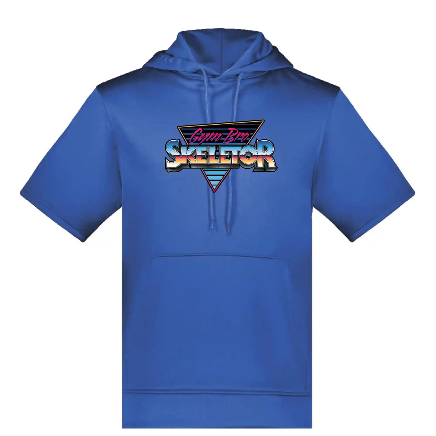 Masters of the Universe Gym Bro Skeletor Blue Short Sleeved Hoodie