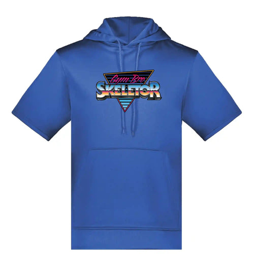 Masters of the Universe Gym Bro Skeletor Blue Short Sleeved Hoodie