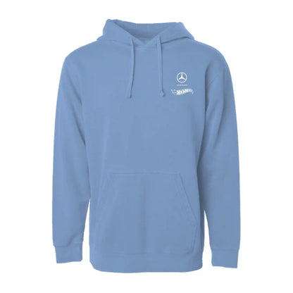 Hot Wheels x Mercedes Benz Embroidered Blue Hoodie