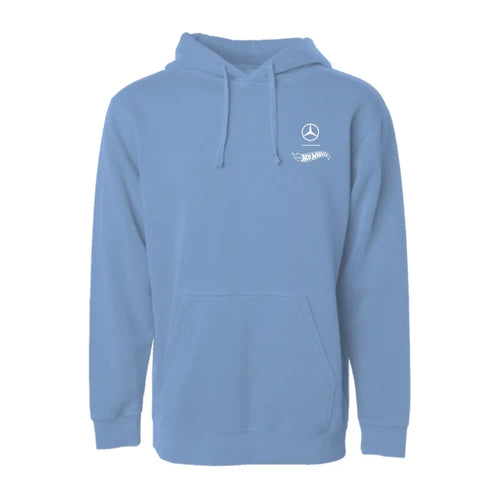 Hot Wheels x Mercedes Benz Embroidered Blue Hoodie