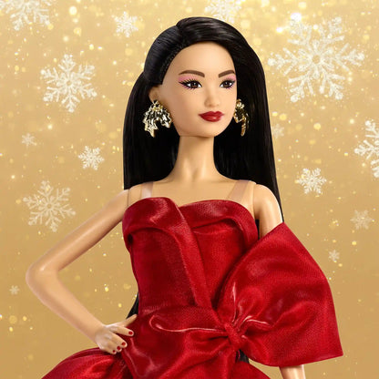 Barbie Signature 2026 Holiday Barbie Doll with Dark Brown Hair