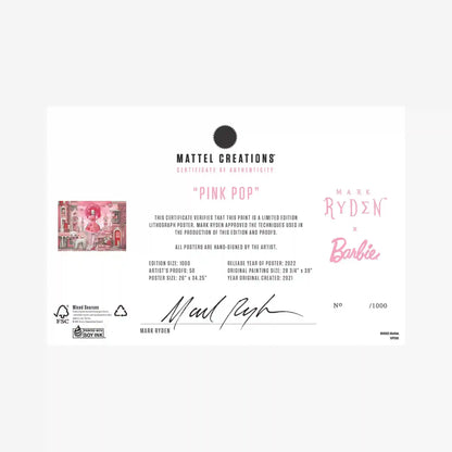 Mark Ryden x Barbie Signed Pink Pop Art Print