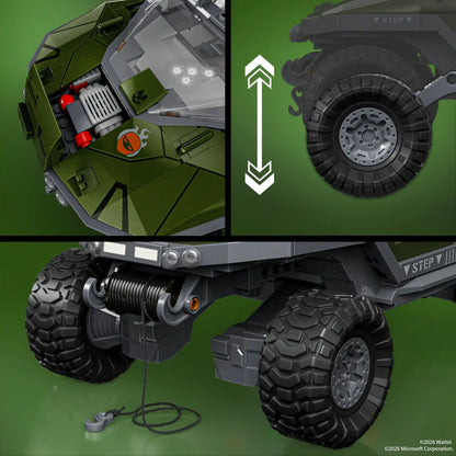 Mattel Brick Shop Hot Wheels Halo UNSC M12 Warthog Building Set