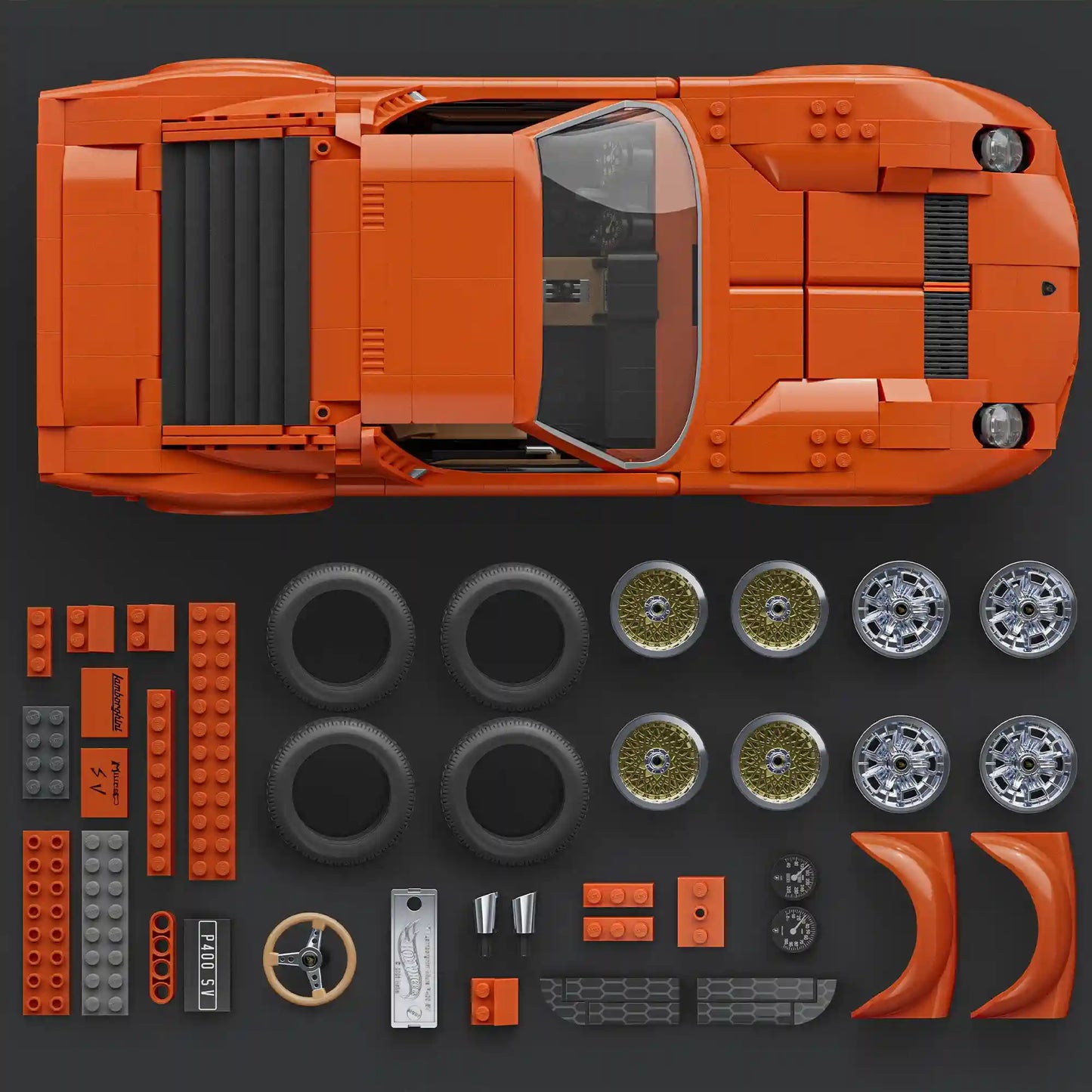 Mattel Brick Shop Hot Wheels Lamborghini Miura P400 SV Collectible Building Set