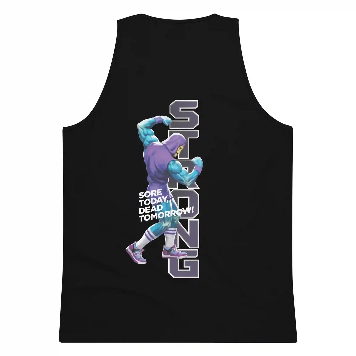 Masters of the Universe Gym Bro Skeletor Strong Black Tank Top
