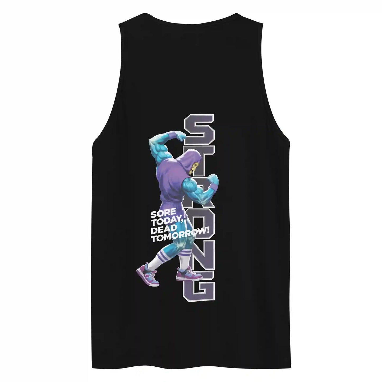 Masters of the Universe Gym Bro Skeletor Strong Black Tank Top