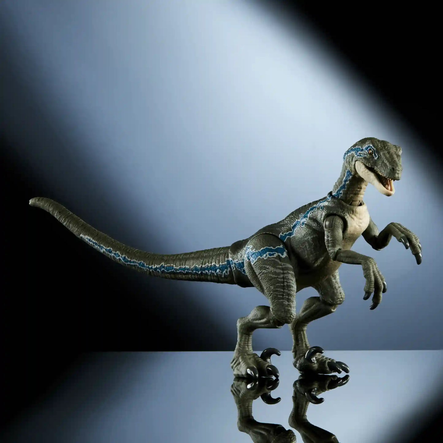 Jurassic World Hammond Collection Velociraptor Blue Dinosaur Figure