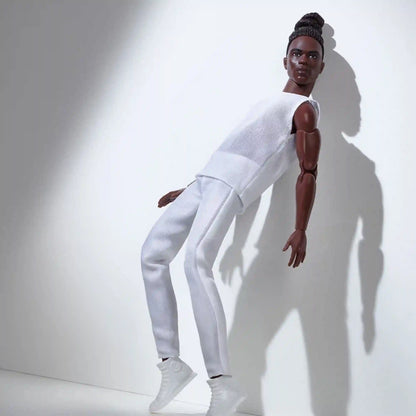 Barbie Looks Ken Doll (Brunette with Braids & Bun Hairstyle)