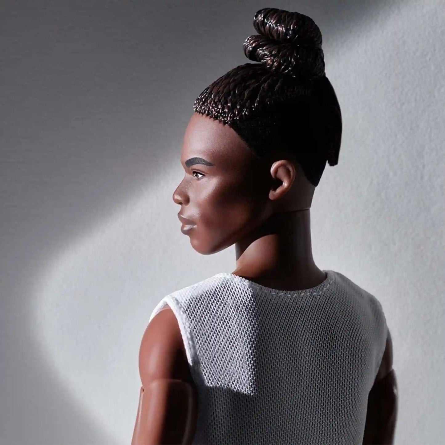 Barbie Looks Ken Doll (Brunette with Braids & Bun Hairstyle)