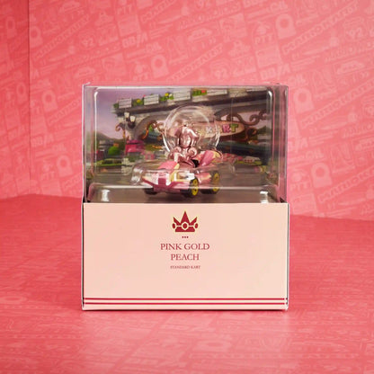 Hot Wheels Mario Kart Pink Gold Peach Collectible Vehicle