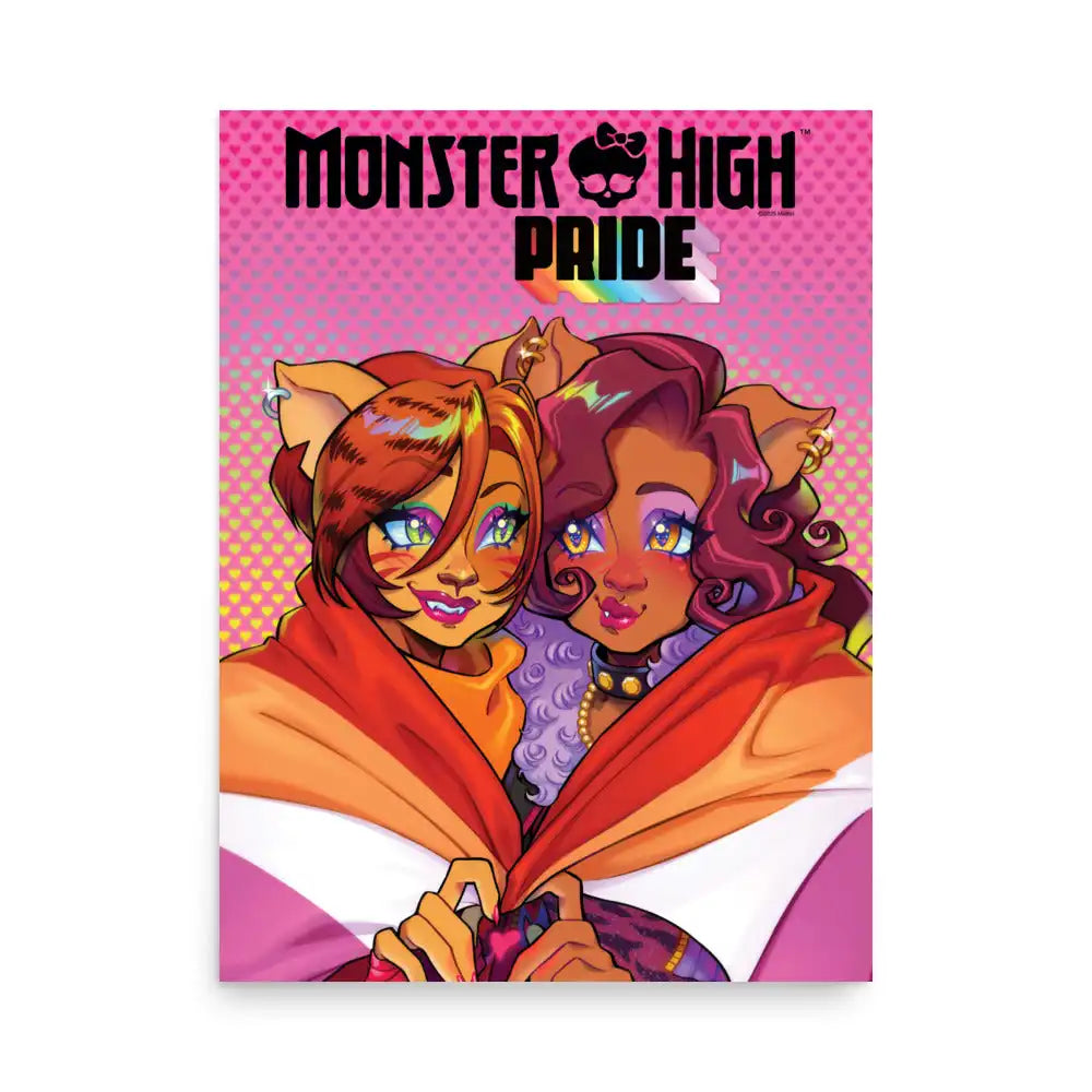 Monster High Pride Toralei & Clawdeen Pink Poster