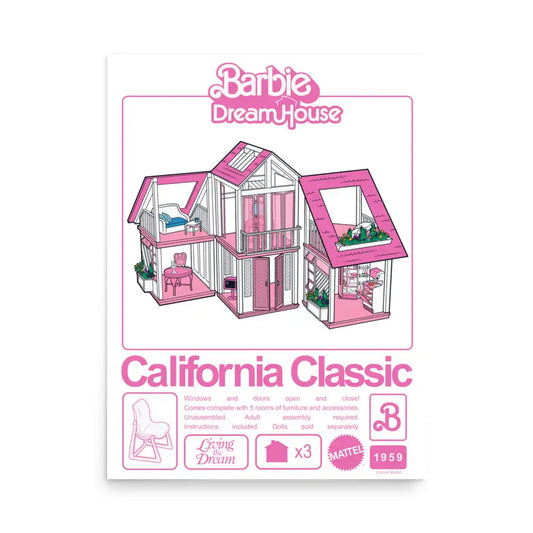 Barbie California Classic Dream House White Poster