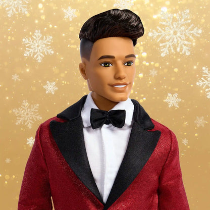Barbie Signature 2026 Holiday Ken Doll with Black Hair