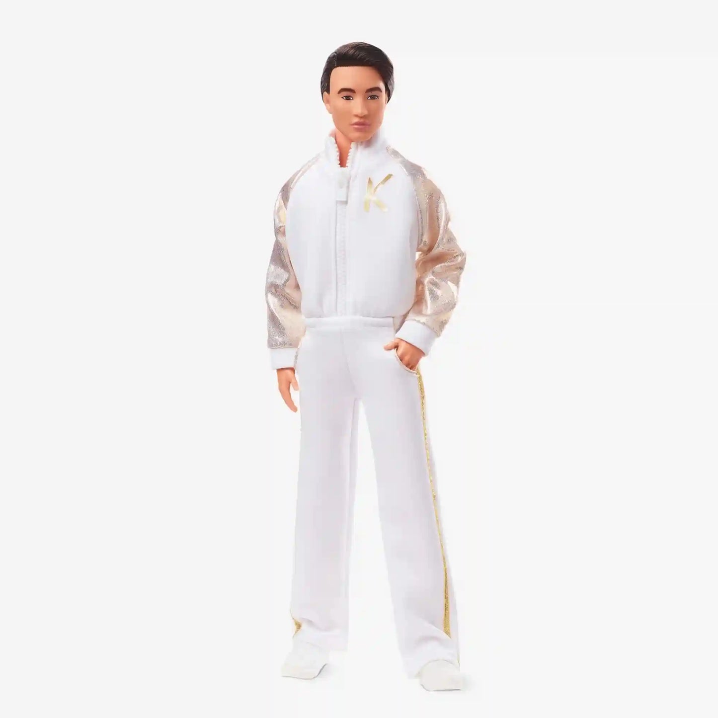 Ken Doll In White and Gold Tracksuit – Barbie The Movie