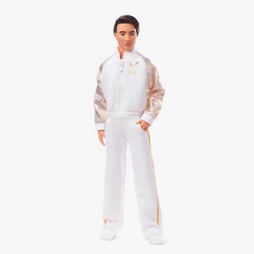 Ken Doll In White and Gold Tracksuit – Barbie The Movie