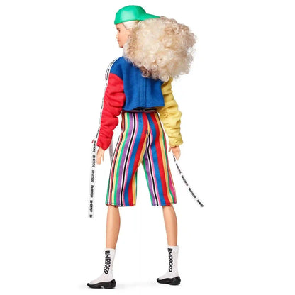 Barbie BMR1959 Doll - Color Block Sweatshirt with Logo Tape & Striped Shorts