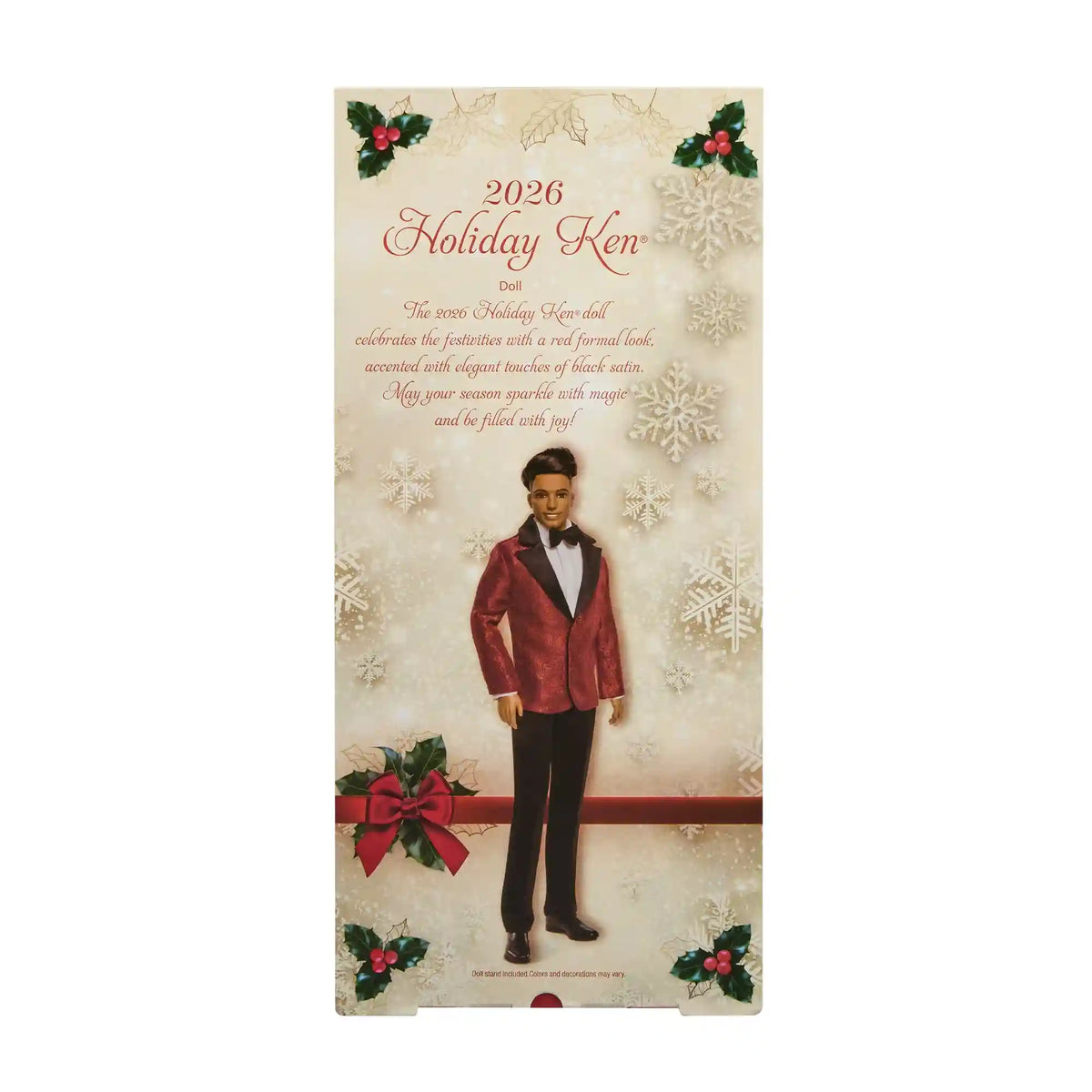 Barbie Signature 2026 Holiday Ken Doll with Black Hair