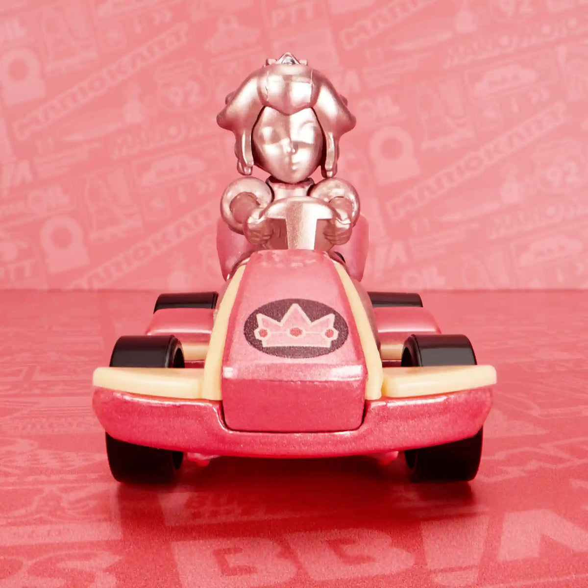 Hot Wheels Mario Kart Pink Gold Peach Collectible Vehicle