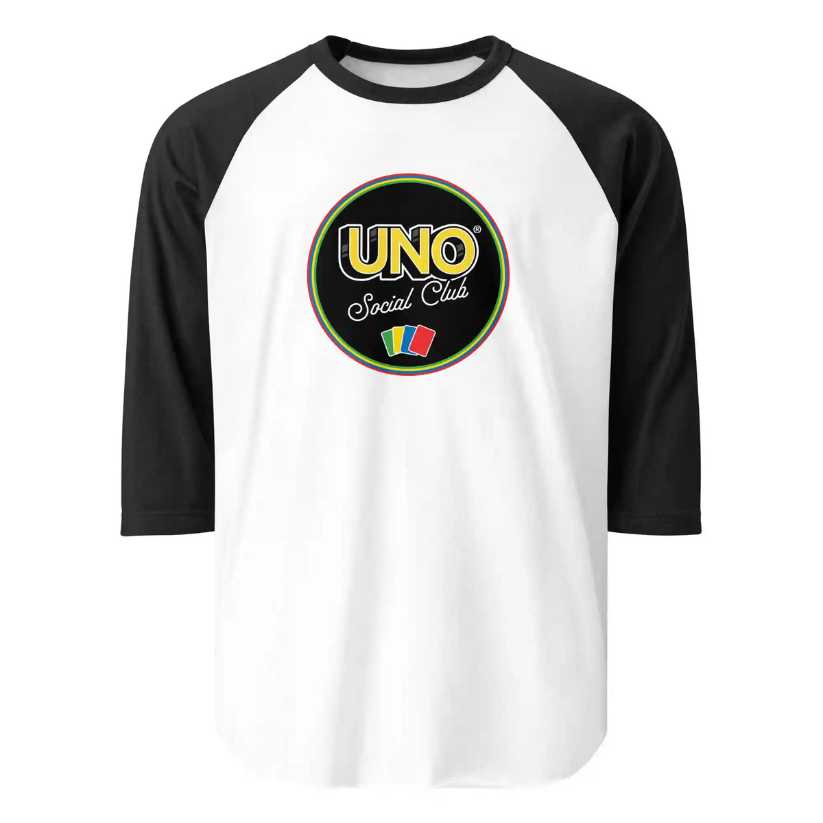 UNO Social Club White Raglan Tee