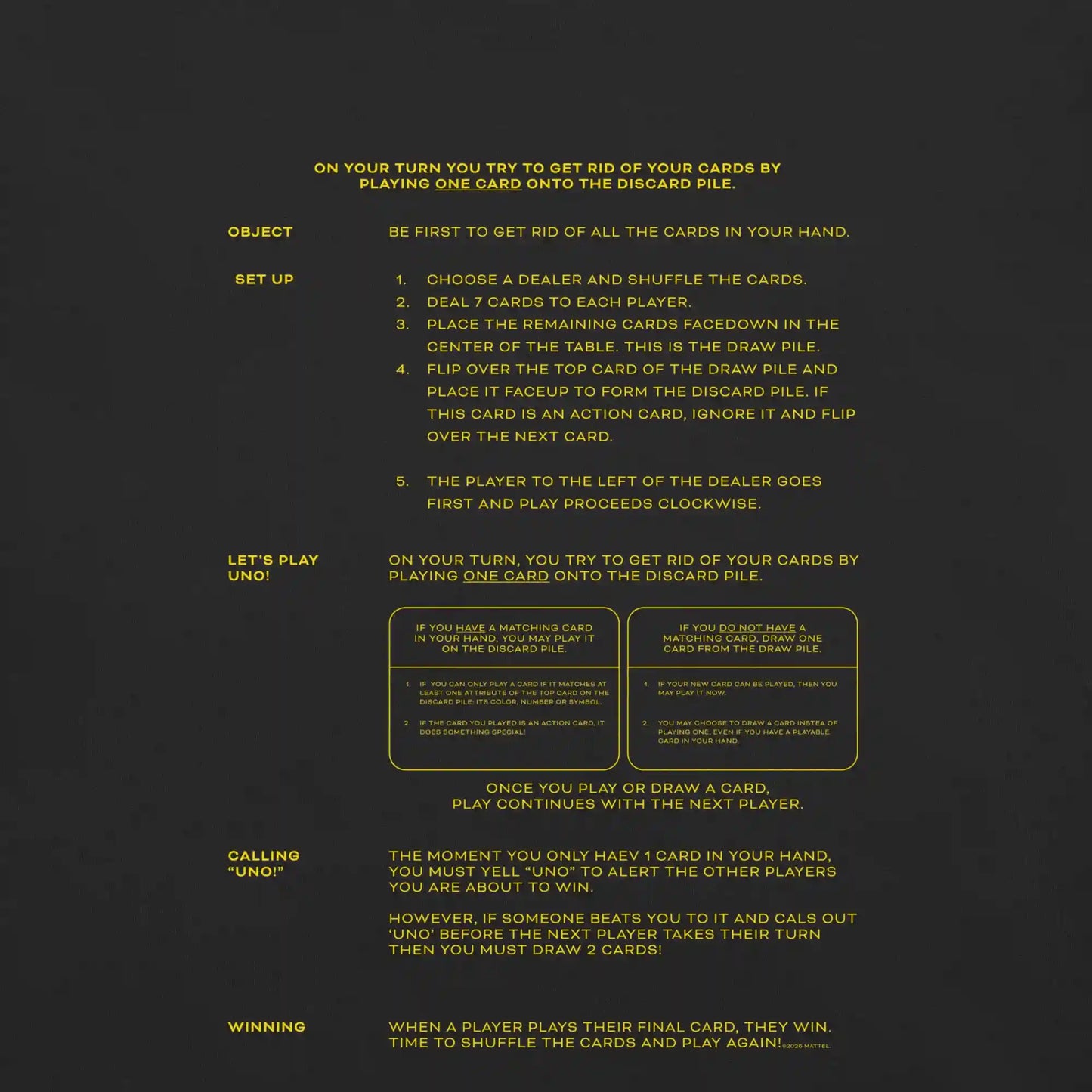 UNO Social Club Rules Black T-shirt