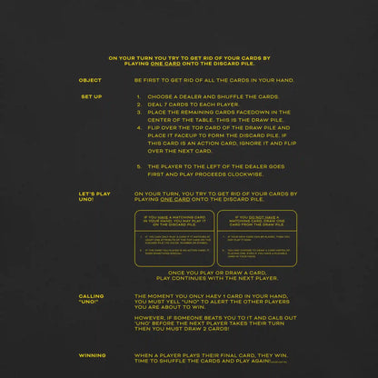 UNO Social Club Rules Black T-shirt