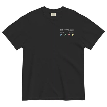 UNO Social Club Rules Black T-shirt