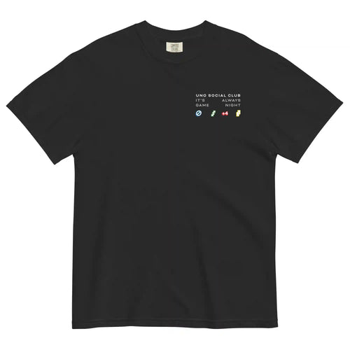 UNO Social Club Rules Black T-shirt