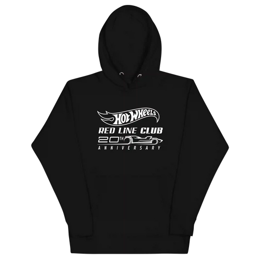 Hot Wheels® Red Line Club® 20th Anniversary Silhouette Logo Black Hoodie