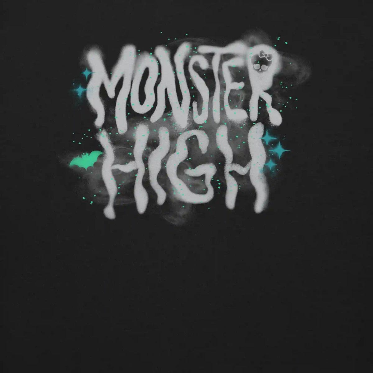 Monster High Lunar Glow Logo Embroidered Black Sweatshirt