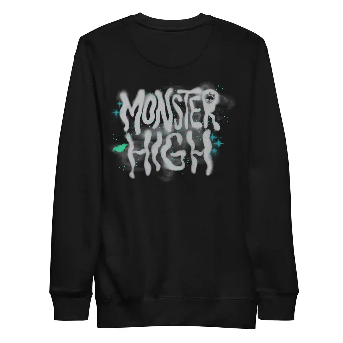 Monster High Lunar Glow Logo Embroidered Black Sweatshirt