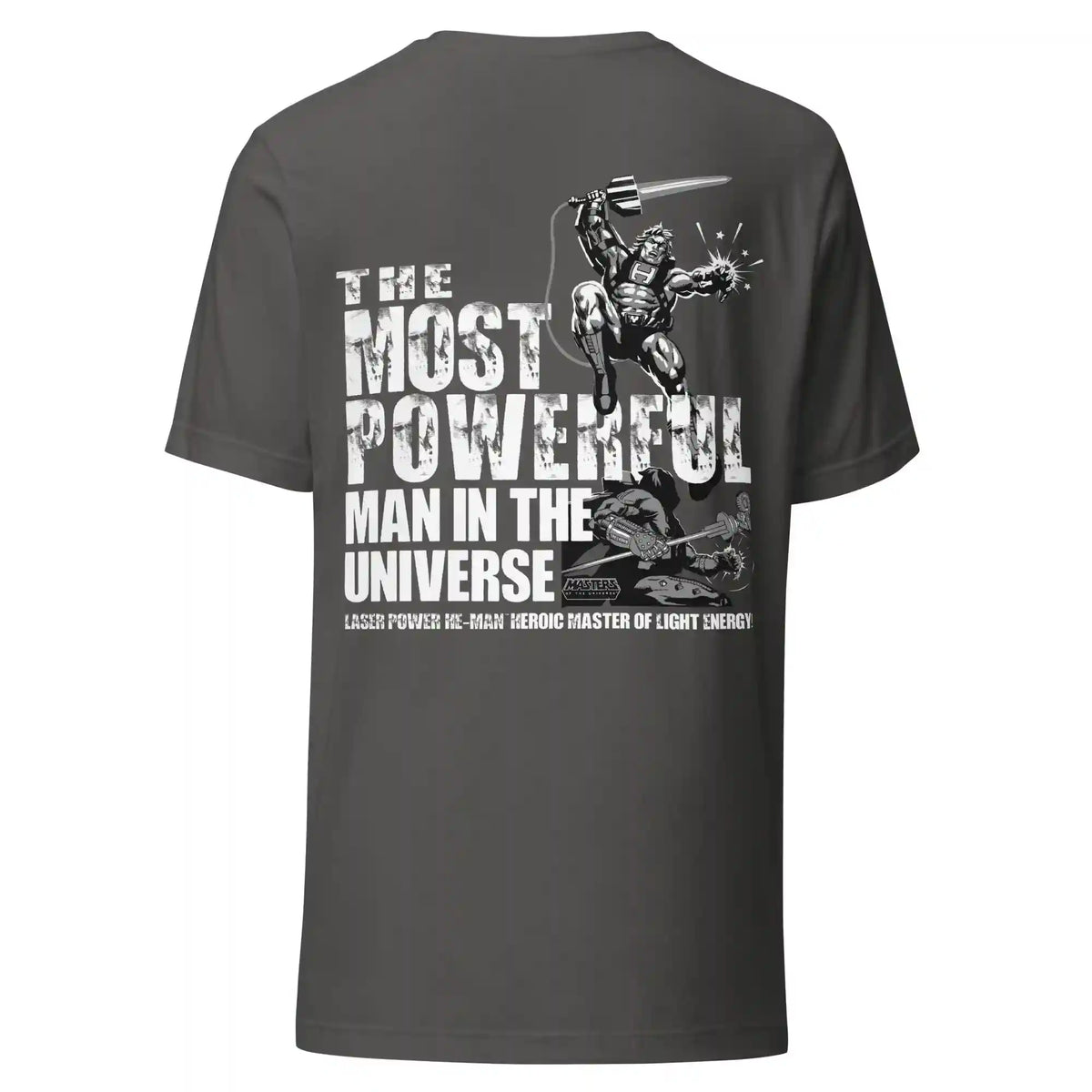 Masters of the Universe Laser Power He-Man Grey T-shirt