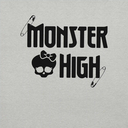 Monster High Brooch Embroidered Grey T-Shirt