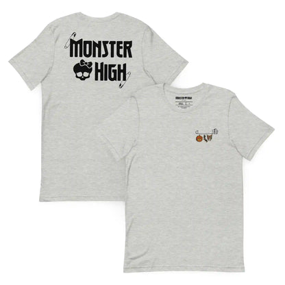 Monster High Brooch Embroidered Grey T-Shirt
