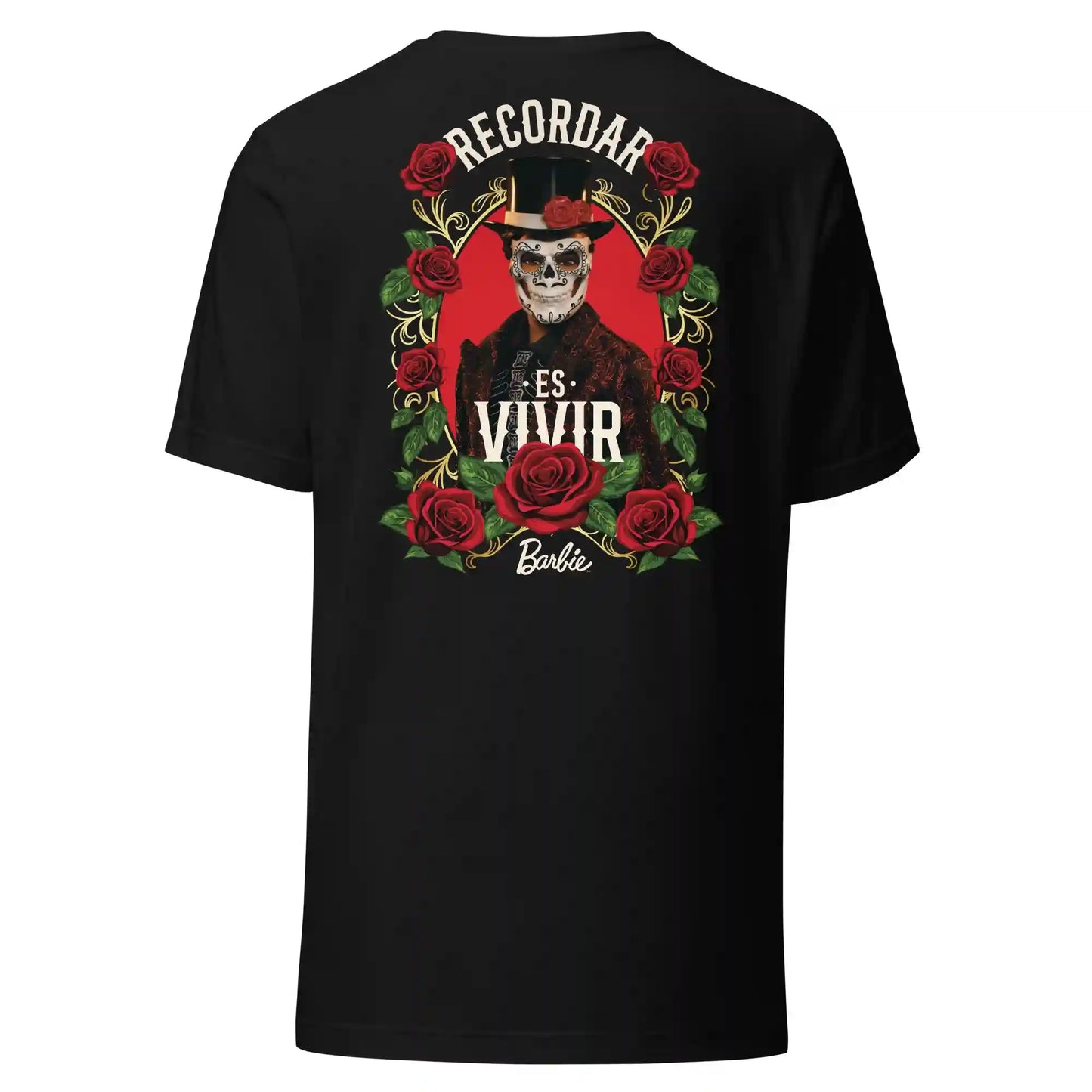 Barbie Día de Muertos Ken Recordar es Vivir Black T-shirt