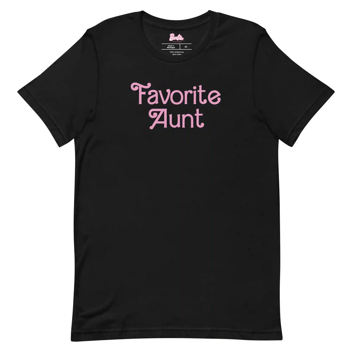Barbie Favorite Aunt Black T-Shirt