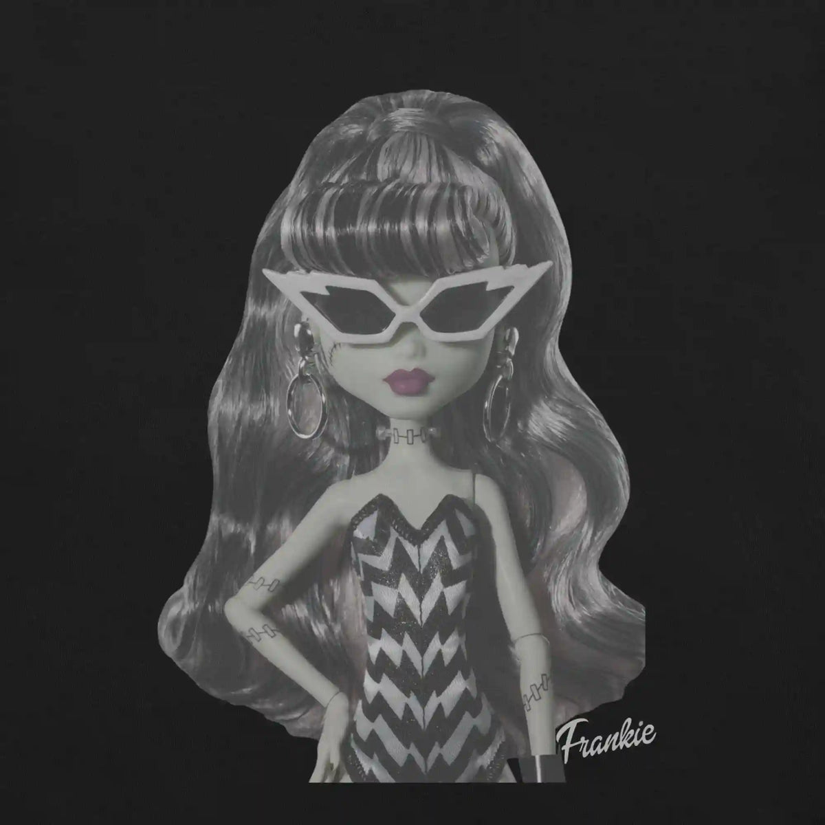 Monster High Barbie Frankie Barbie Black T-shirt
