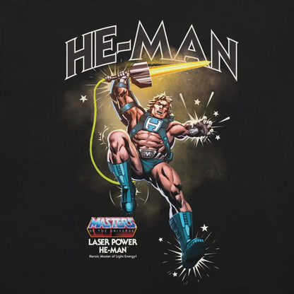 Masters of the Universe Laser Power He-Man Black T-shirt