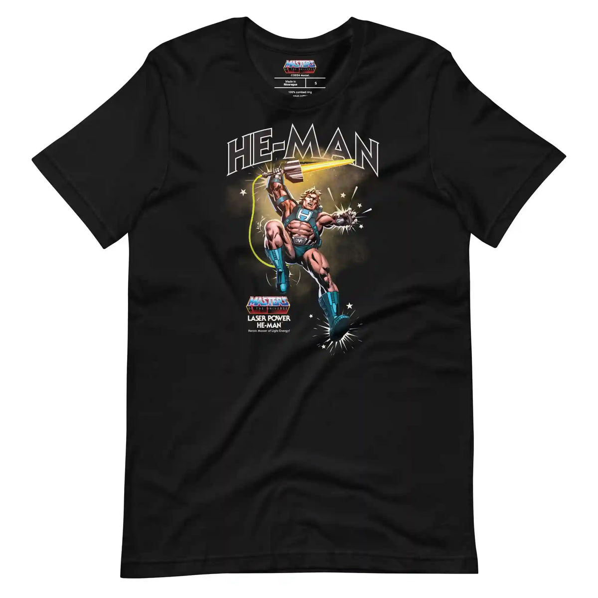 Masters of the Universe Laser Power He-Man Black T-shirt