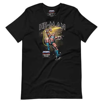 Masters of the Universe Laser Power He-Man Black T-shirt