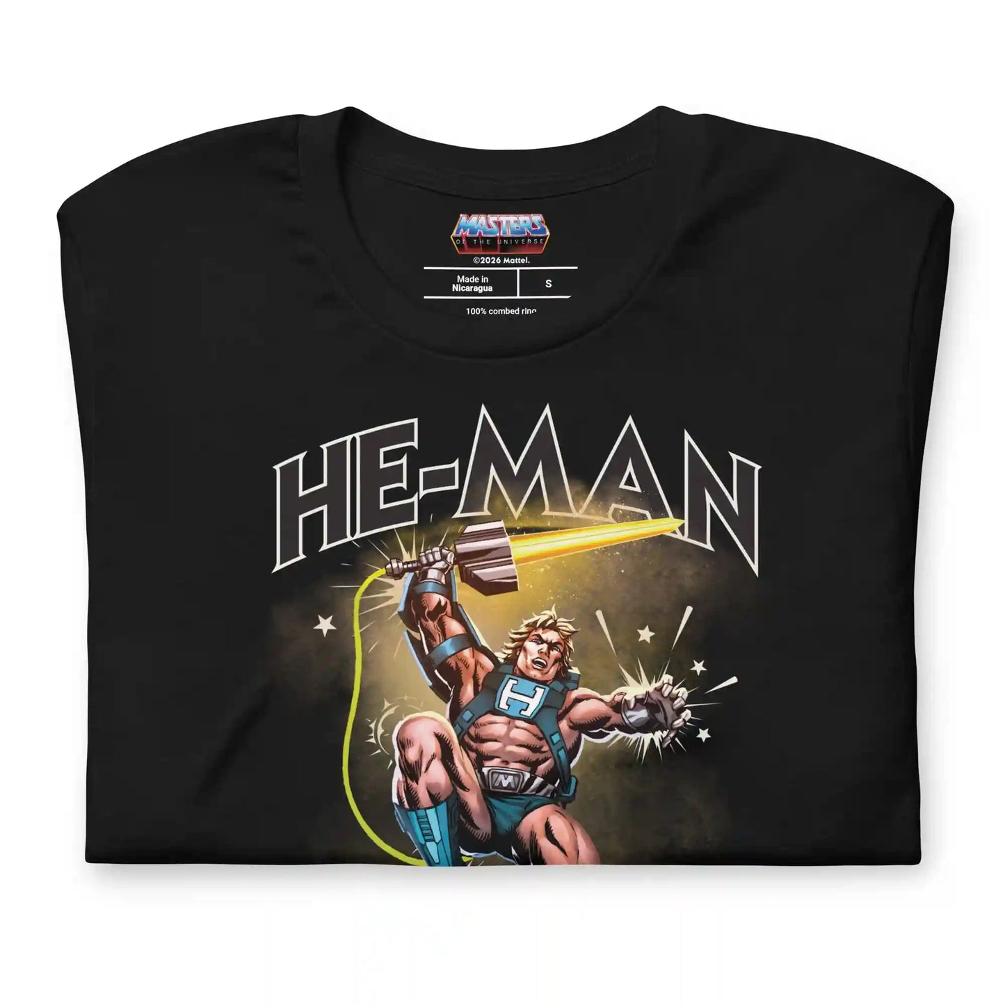 Masters of the Universe Laser Power He-Man Black T-shirt
