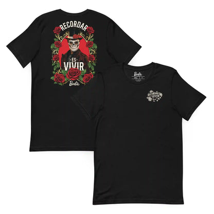 Barbie Día de Muertos Ken Recordar es Vivir Black T-shirt