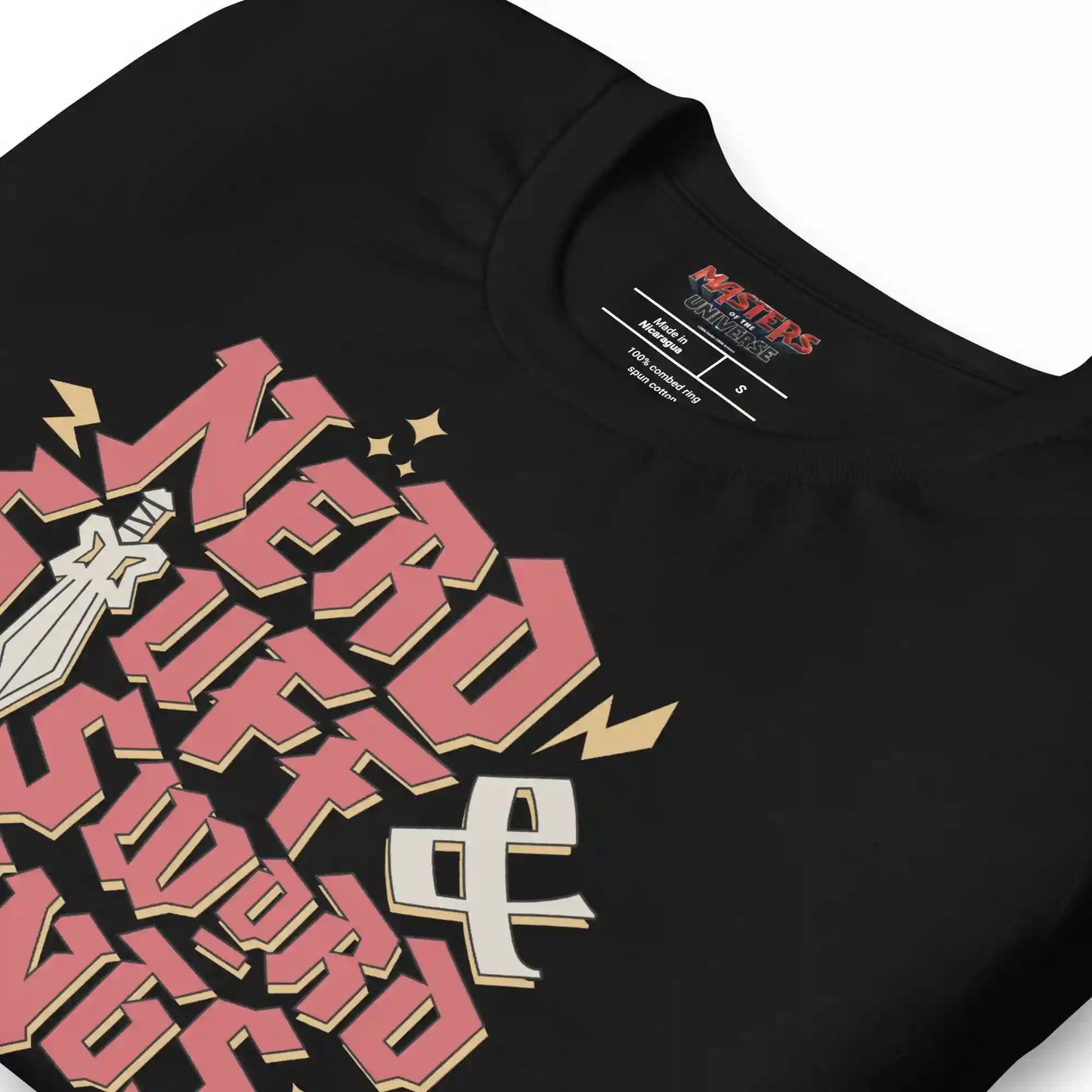 Masters of the Universe Movie Nerd Stuff and Sword Things Black T-shirt
