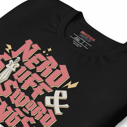 Masters of the Universe Movie Nerd Stuff and Sword Things Black T-shirt