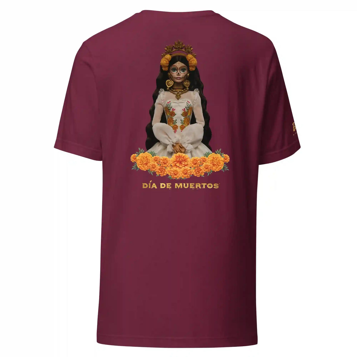 Barbie Día de Muertos Maroon T-Shirt
