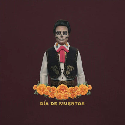 Barbie Día de Muertos Ken Embroidered Oxblood T-Shirt
