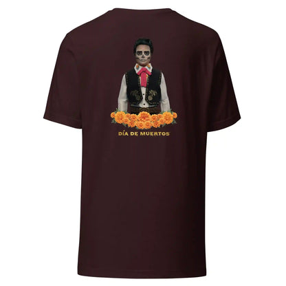 Barbie Día de Muertos Ken Embroidered Oxblood T-Shirt